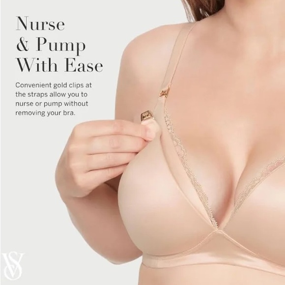 NWT Victorias Secret Body By Victoria Wireless Nursing Bra Marzipan sz 32DDD - Picture 3 of 11
